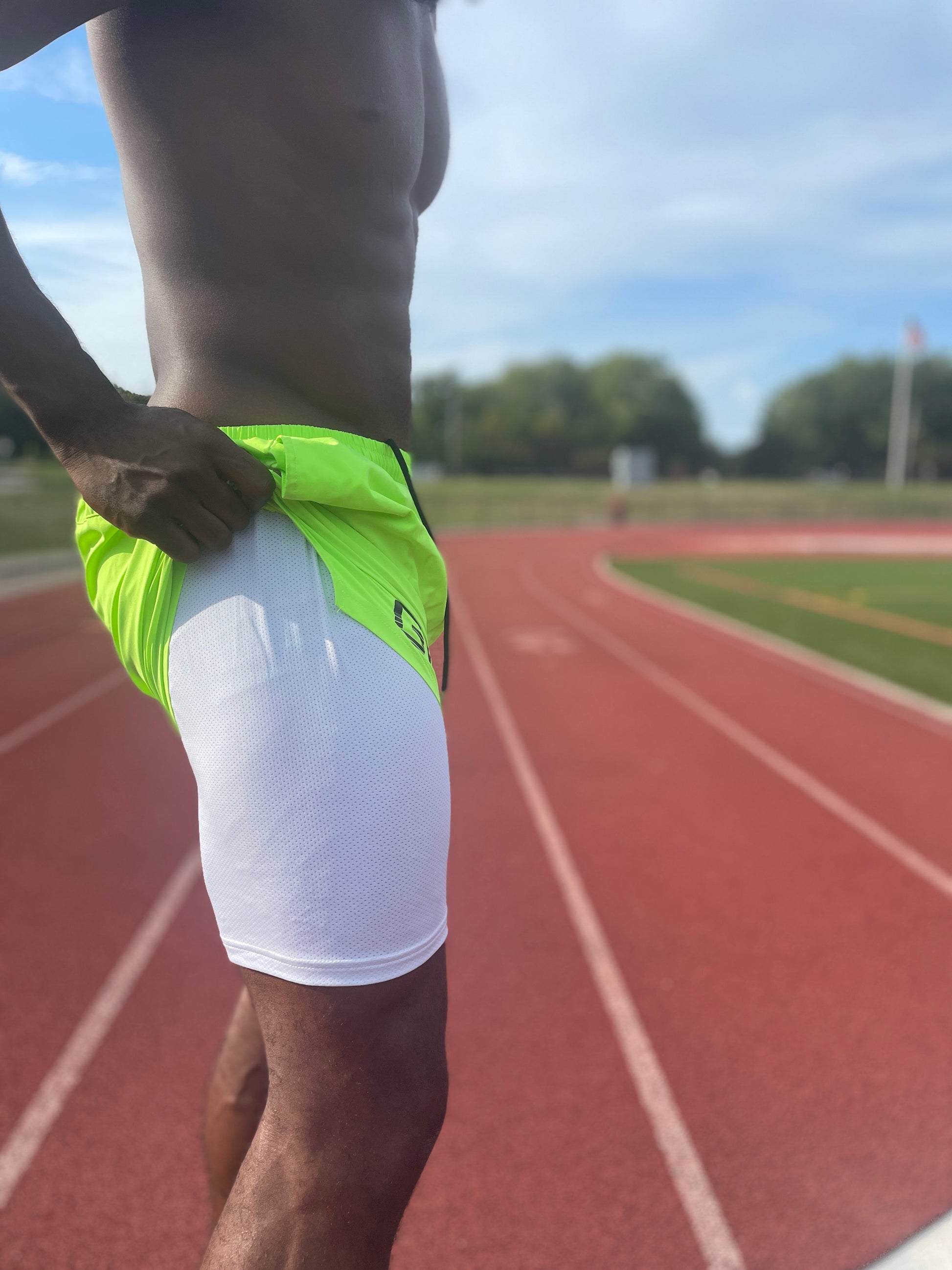 Green Compression Shorts