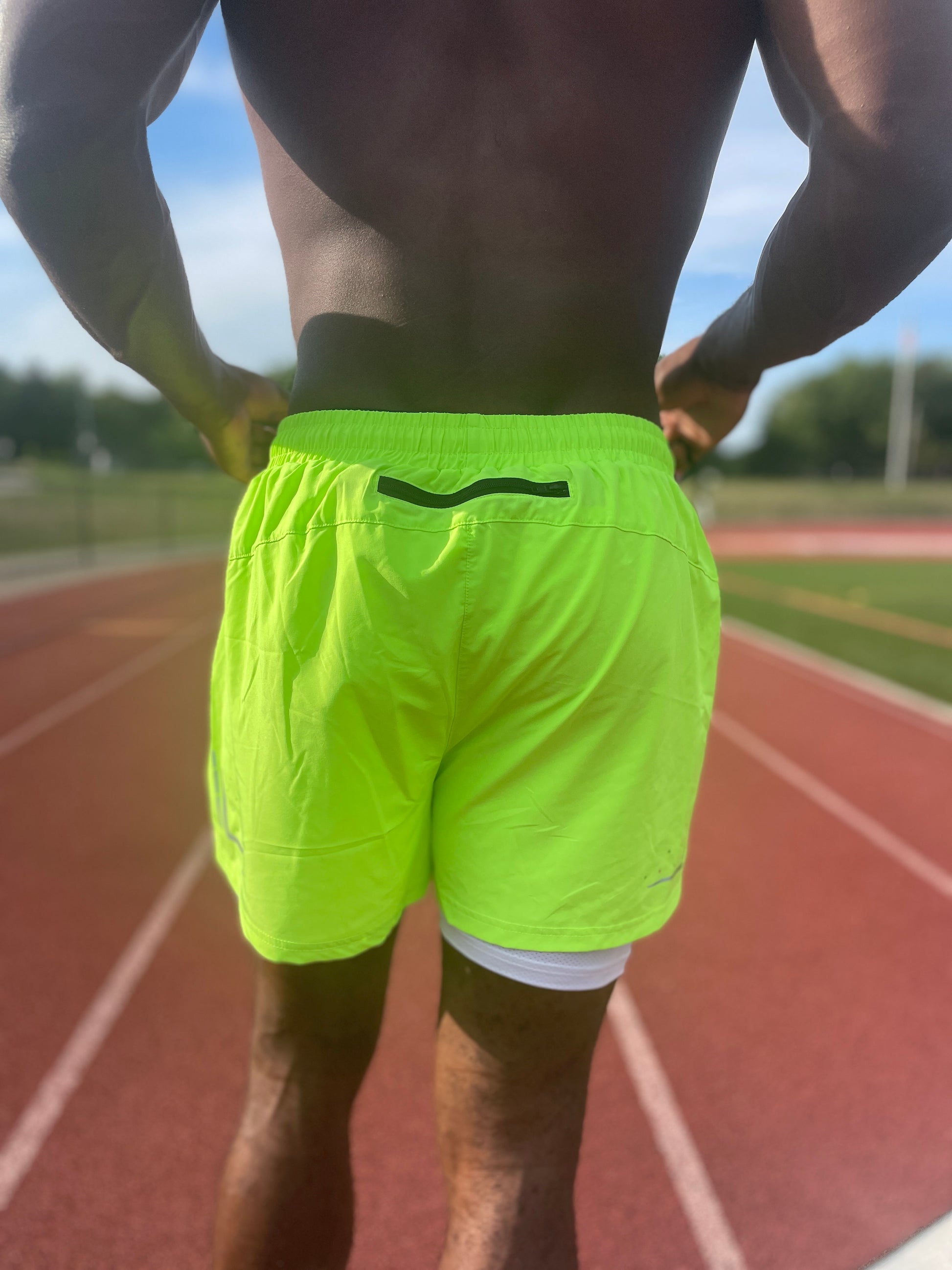 Green Compression Shorts