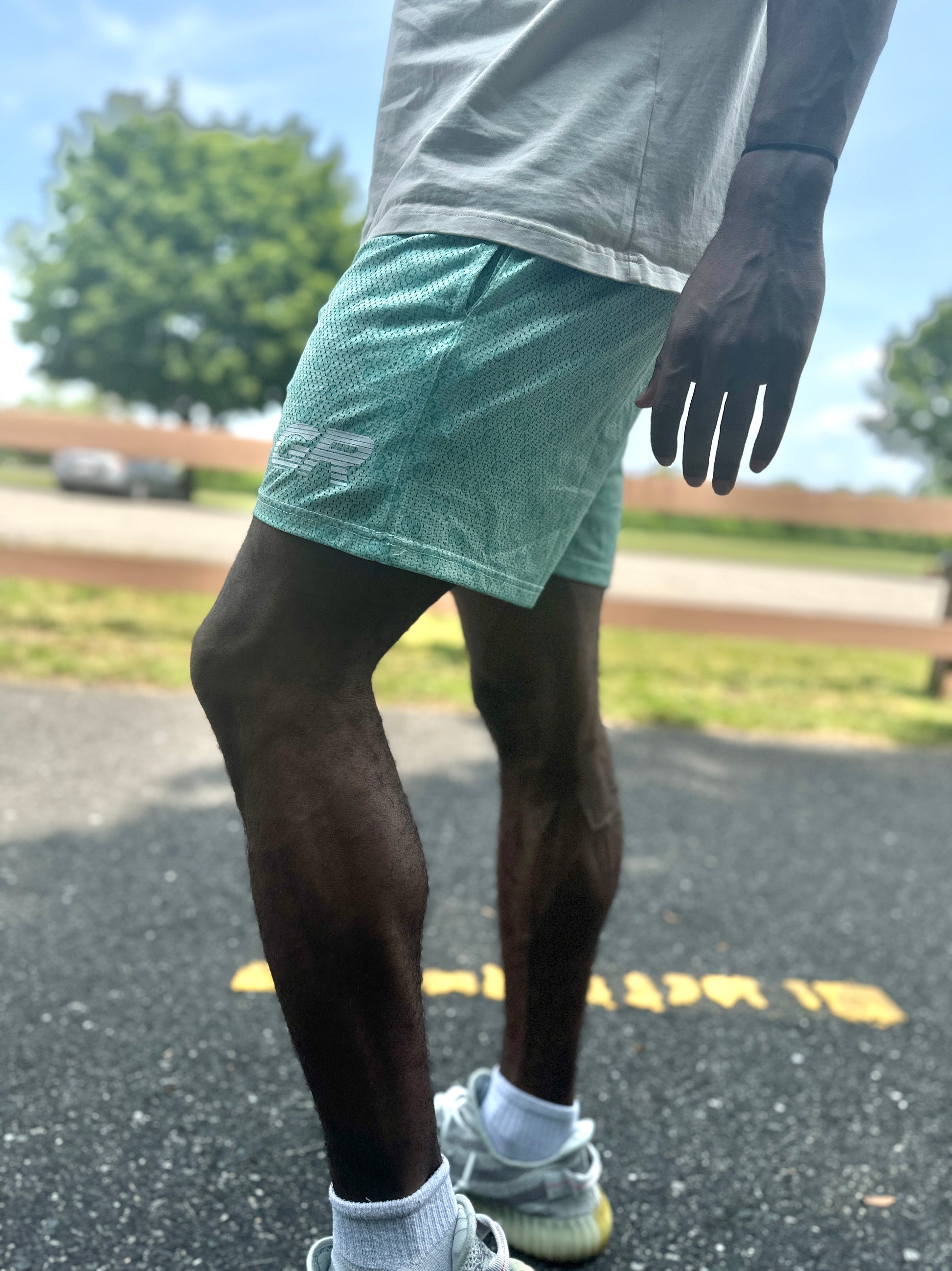 Men's Green Mesh Shorts