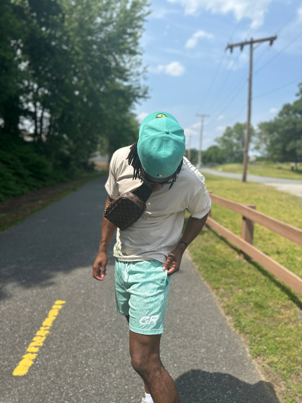 Men's Green Mesh Shorts