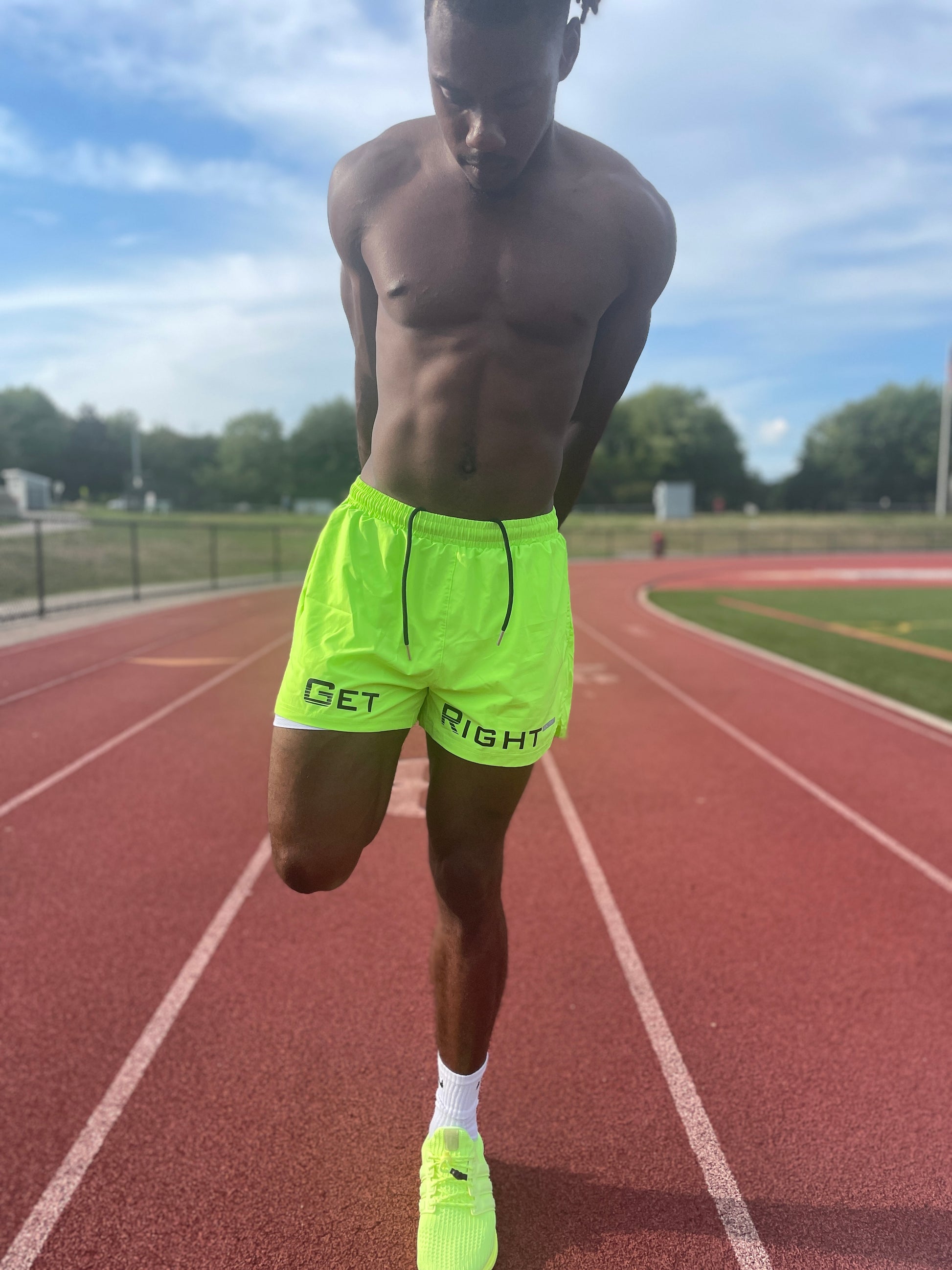 Green Compression Shorts